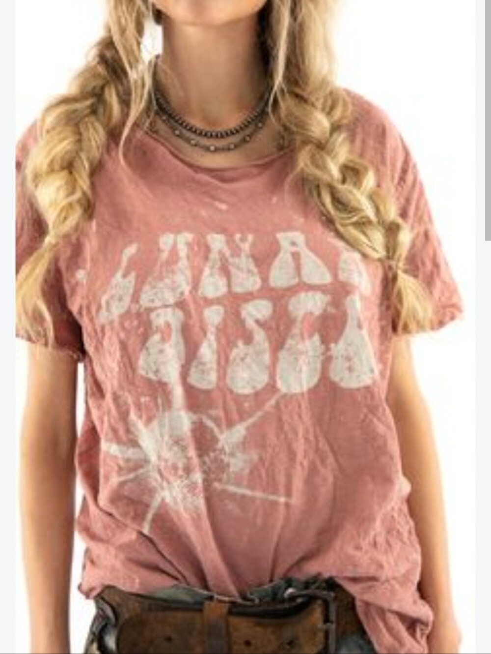 Magnolia Pearl Red Graphic 'Lunar Disco' Short Sleeve Tee